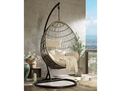Alonsa Outdoor Swing Chair - Beige/Light Brown
