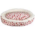 Donut Pet Bed Medium - Cottage Red