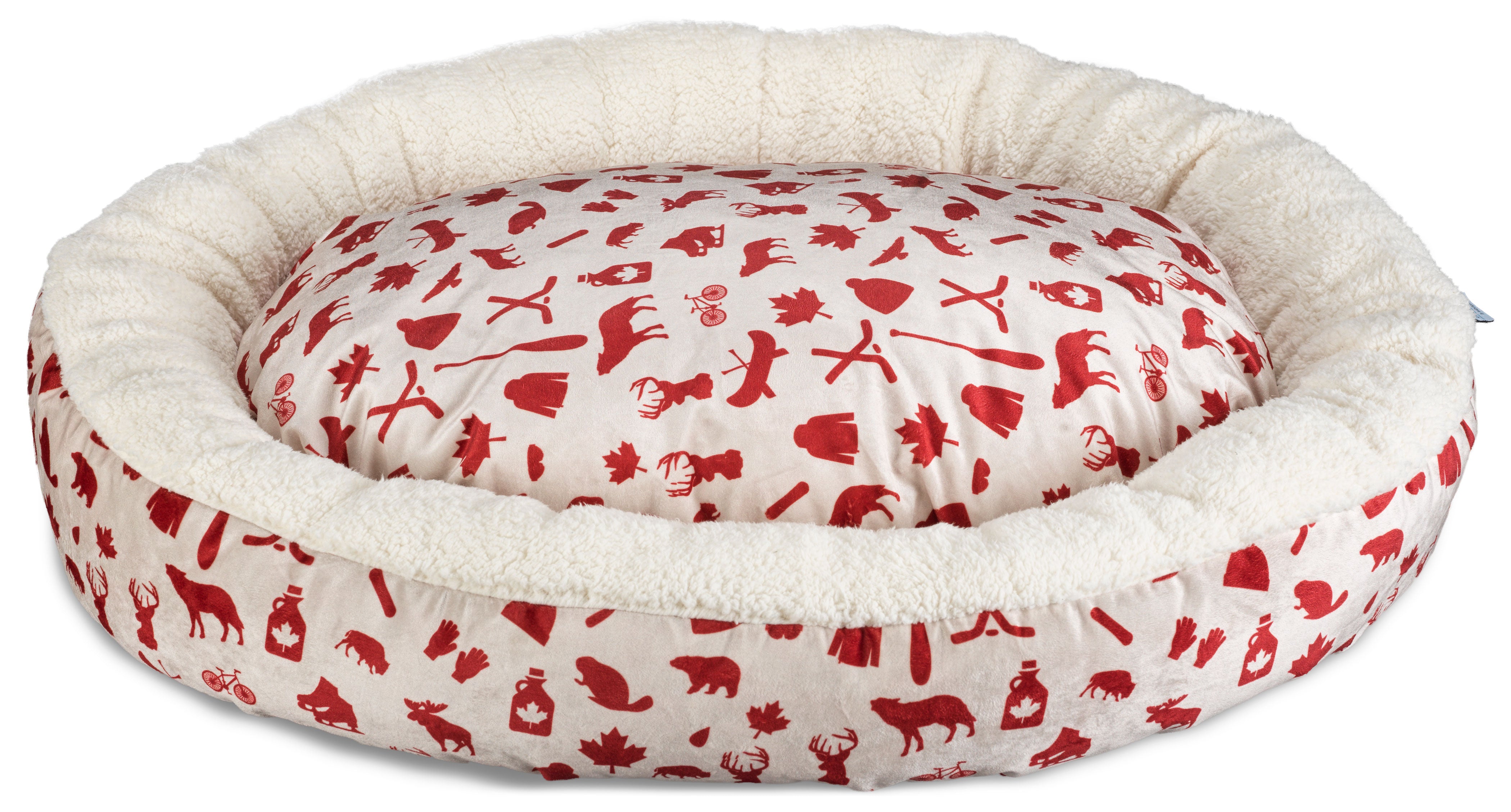Donut Pet Bed Medium - Cottage Red