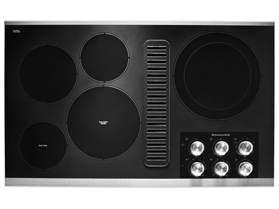 KitchenAid Stainless Steel 36" Electric Downdraft Cooktop - KCED606GSS