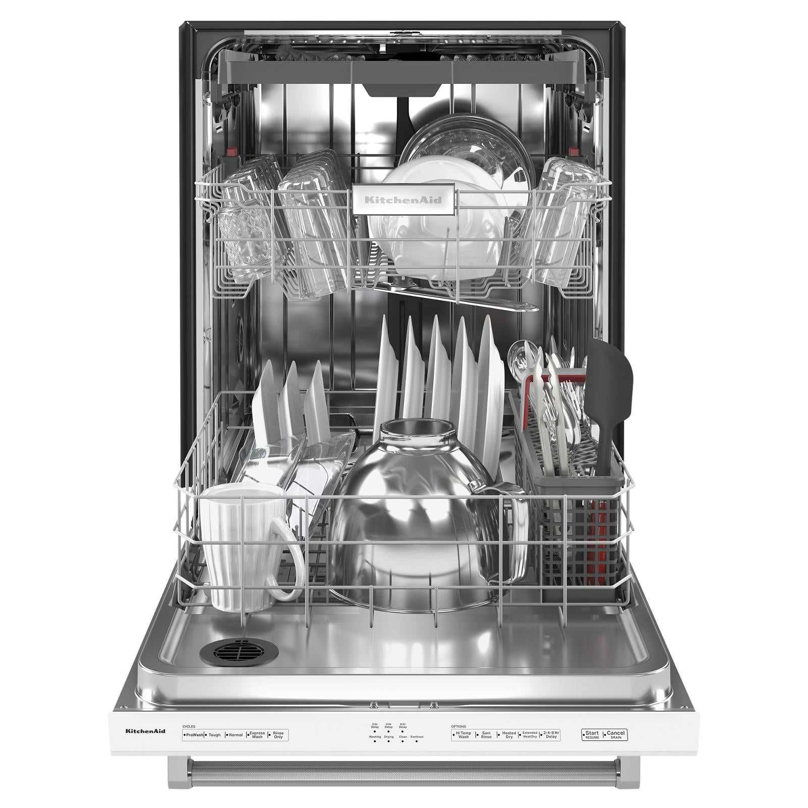 KitchenAid 24" White Dishwasher with Third Rack (39 dBA) - KDTE204KWH