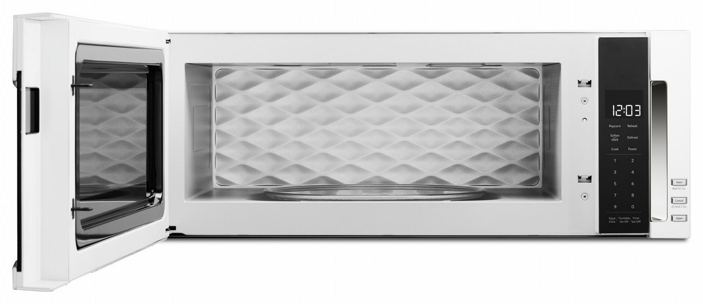 KitchenAid White Low Profile OvertheRange Microwave and Hood