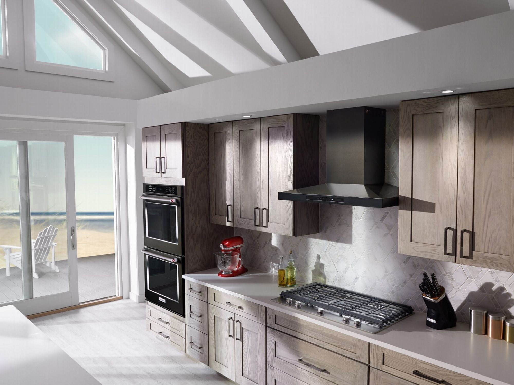 KitchenAid Black Stainless 36" Wall Mount Range Hood (600 CFM) - KVWB606DBS