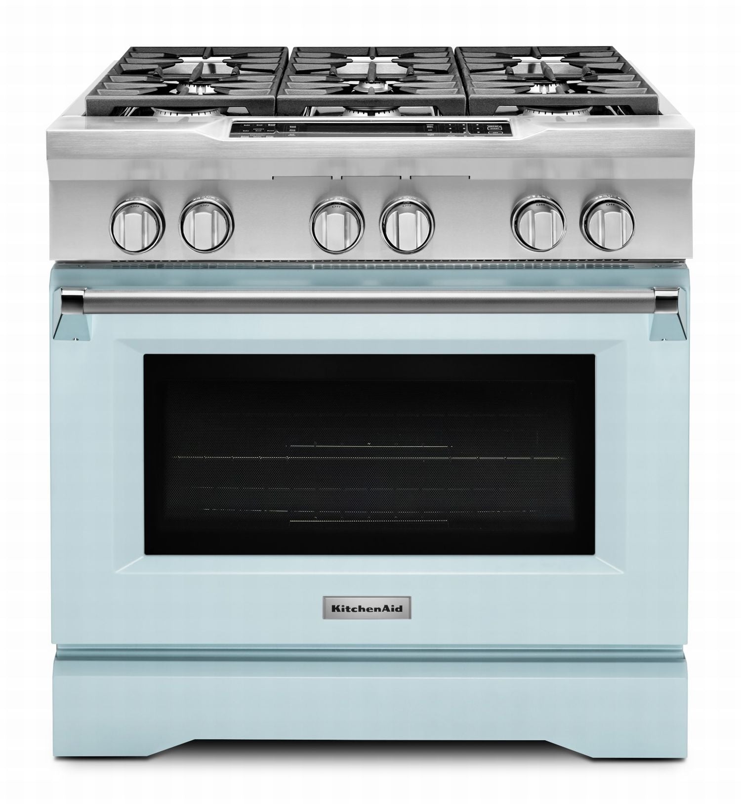 KitchenAid Limited Edition Misty Blue Dual Fuel Commercial Range (5.1 Cu.Ft.) - KDRS467VMB
