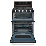 KitchenAid® Black Stainless Double Oven Gas Range (6.0 Cu. Ft.) - KFGD500EBS