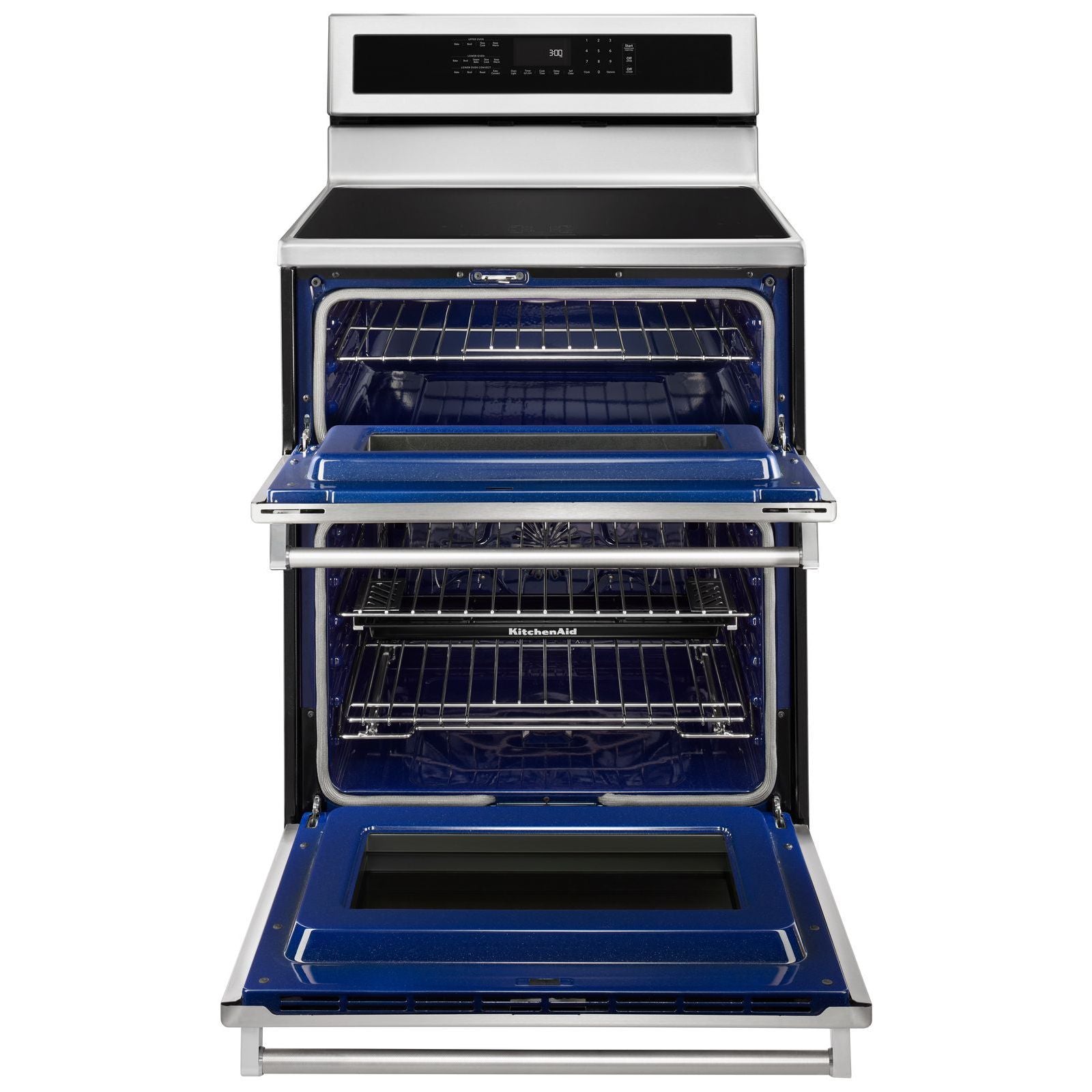 KitchenAid Stainless Steel Double Oven Induction Range (6.7 Cu.Ft.) - YKFID500ESS