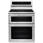 KitchenAid Stainless Steel Double Oven Induction Range (6.7 Cu.Ft.) - YKFID500ESS