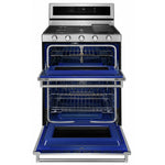 KitchenAid Stainless Steel Freestanding Double Oven Convection Gas Range (6.0 Cu. Ft.) - KFGD500ESS