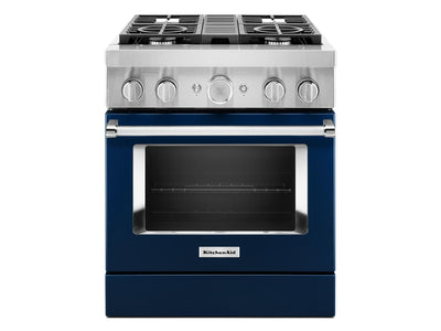 KitchenAid® Ink Blue Smart Freestanding Dual Fuel Range (4.1 Cu. Ft.) - KFDC500JIB