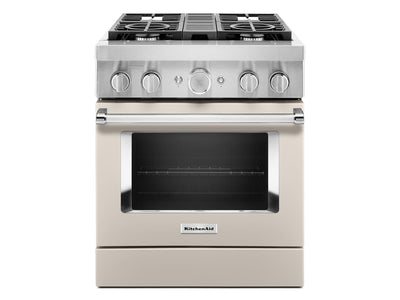 KitchenAid® Matte Milkshake Smart Freestanding Dual Fuel Range (4.1 Cu. Ft.) - KFDC500JMH