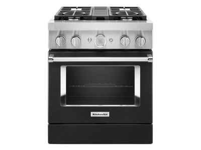 KitchenAid® Imperial Black Smart Freestanding Dual Fuel Range (4.1 Cu. Ft.) - KFDC500JBK