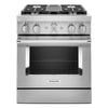 KitchenAid Stainless Steel Smart Dual Fuel Freestanding Range (4.1 Cu. Ft.) - KFDC500JSS