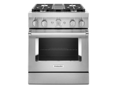 KitchenAid Stainless Steel Smart Dual Fuel Freestanding Range (4.1 Cu. Ft.) - KFDC500JSS