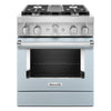 KitchenAid Misty Blue Smart Dual Fuel Freestanding Range (4.1 Cu. Ft.) - KFDC500JMB