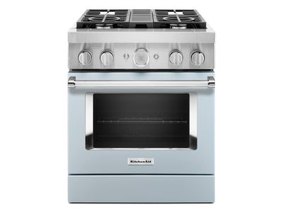 KitchenAid Misty Blue Smart Dual Fuel Freestanding Range (4.1 Cu. Ft.) - KFDC500JMB