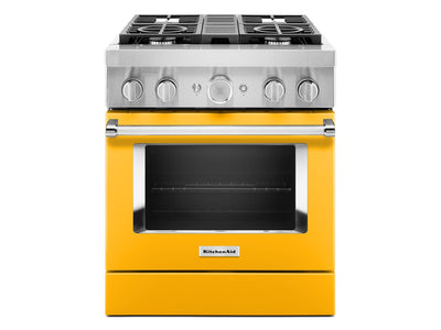 KitchenAid Yellow Pepper Smart Dual Fuel Freestanding Range (4.1 Cu. Ft.) - KFDC500JYP