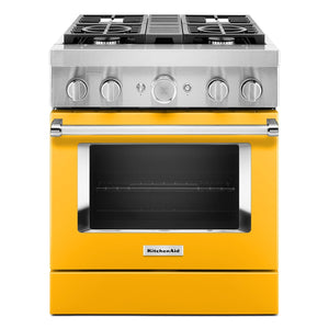 KitchenAid Yellow Pepper Smart Dual Fuel Freestanding Range (4.1 Cu. Ft.) - KFDC500JYP