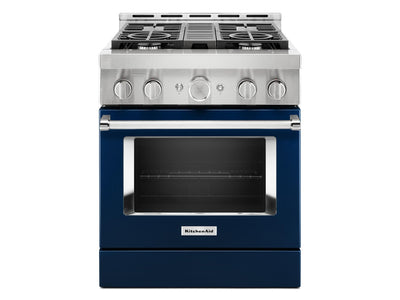 KitchenAid® Ink Blue Smart Freestanding Gas Range (4.1 Cu. Ft.) - KFGC500JIB