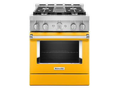 KitchenAid Yellow Pepper Smart Freestanding Commercial Gas Range (4.1 Cu. Ft.) - KFGC500JYP