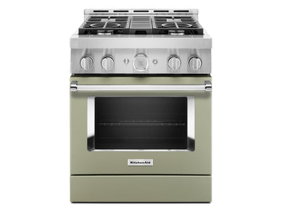 KitchenAid Matte Avocado Smart Freestanding Commercial Gas Range (4.1 Cu. Ft.) - KFGC500JAV