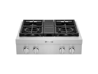 KitchenAid Stainless Steel 30" Commercial Gas Cooktop - KCGC500JSS