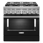 KitchenAid Imperial Black Dual Fuel Smart Freestanding Range (5.1 Cu. Ft.) - KFDC506JBK