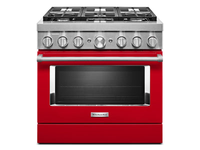 KitchenAid Passion Red Dual Fuel Smart Freestanding Range (5.1 Cu. Ft.) - KFDC506JPA