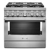 KitchenAid Stainless Steel Dual Fuel Smart Freestanding Range (5.1 Cu. Ft.) - KFDC506JSS