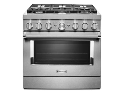 KitchenAid Stainless Steel Dual Fuel Smart Freestanding Range (5.1 Cu. Ft.) - KFDC506JSS