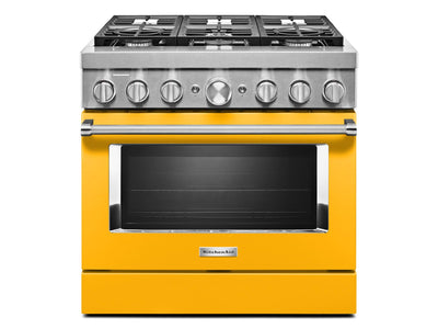 KitchenAid Yellow Pepper Dual Fuel Smart Freestanding Range (5.1 Cu. Ft.) - KFDC506JYP