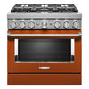 KitchenAid Scorched Orange Dual Fuel Smart Freestanding Range (5.1 Cu. Ft.) - KFDC506JSC