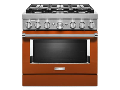 KitchenAid Scorched Orange Dual Fuel Smart Freestanding Range (5.1 Cu. Ft.) - KFDC506JSC