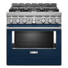 KitchenAid Ink Blue Smart Freestanding Gas Range (5.1 Cu. Ft.) - KFGC506JIB