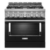 KitchenAid Imperial Black Smart Freestanding Gas Range (5.1 Cu. Ft.) - KFGC506JBK