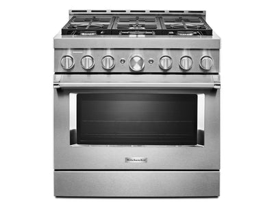 KitchenAid Stainless Steel Smart Freestanding Gas Range (5.1 Cu. Ft.) - KFGC506JSS