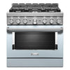 KitchenAid Misty Blue Smart Freestanding Gas Range (5.1 Cu. Ft.) - KFGC506JMB