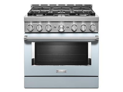 KitchenAid Misty Blue Smart Freestanding Gas Range (5.1 Cu. Ft.) - KFGC506JMB