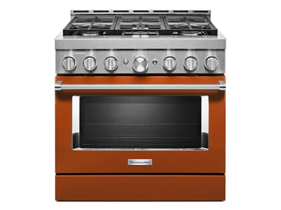 KitchenAid Scorched Orange Smart Freestanding Gas Range (5.1 Cu. Ft.) - KFGC506JSC