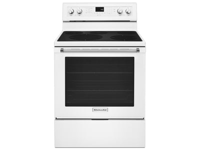 KitchenAid White Electric Convection Range (6.4 Cu.Ft.) - YKFEG500EWH