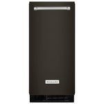 KitchenAid Black Stainless Steel with PrintShield 15" Automatic Ice Maker - KUIX535HBS