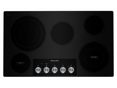 KitchenAid Black 36" Electric Cooktop - KCES556HBL