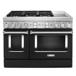 KitchenAid Imperial Black Smart Dual Fuel Freestanding Range (6.3 Cu. Ft.) - KFDC558JBK