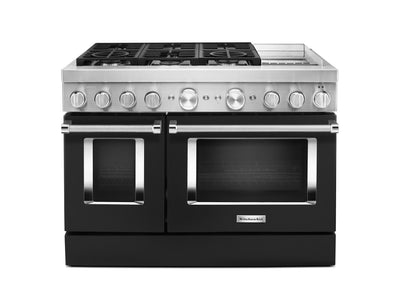 KitchenAid Imperial Black Smart Dual Fuel Freestanding Range (6.3 Cu. Ft.) - KFDC558JBK