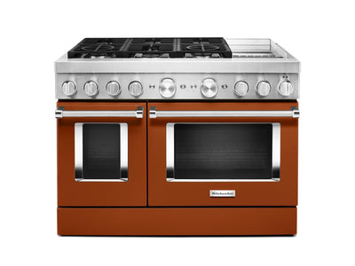 KitchenAid Scorched Orange Smart Dual Fuel Freestanding Range (6.3 Cu. Ft.) - KFDC558JSC