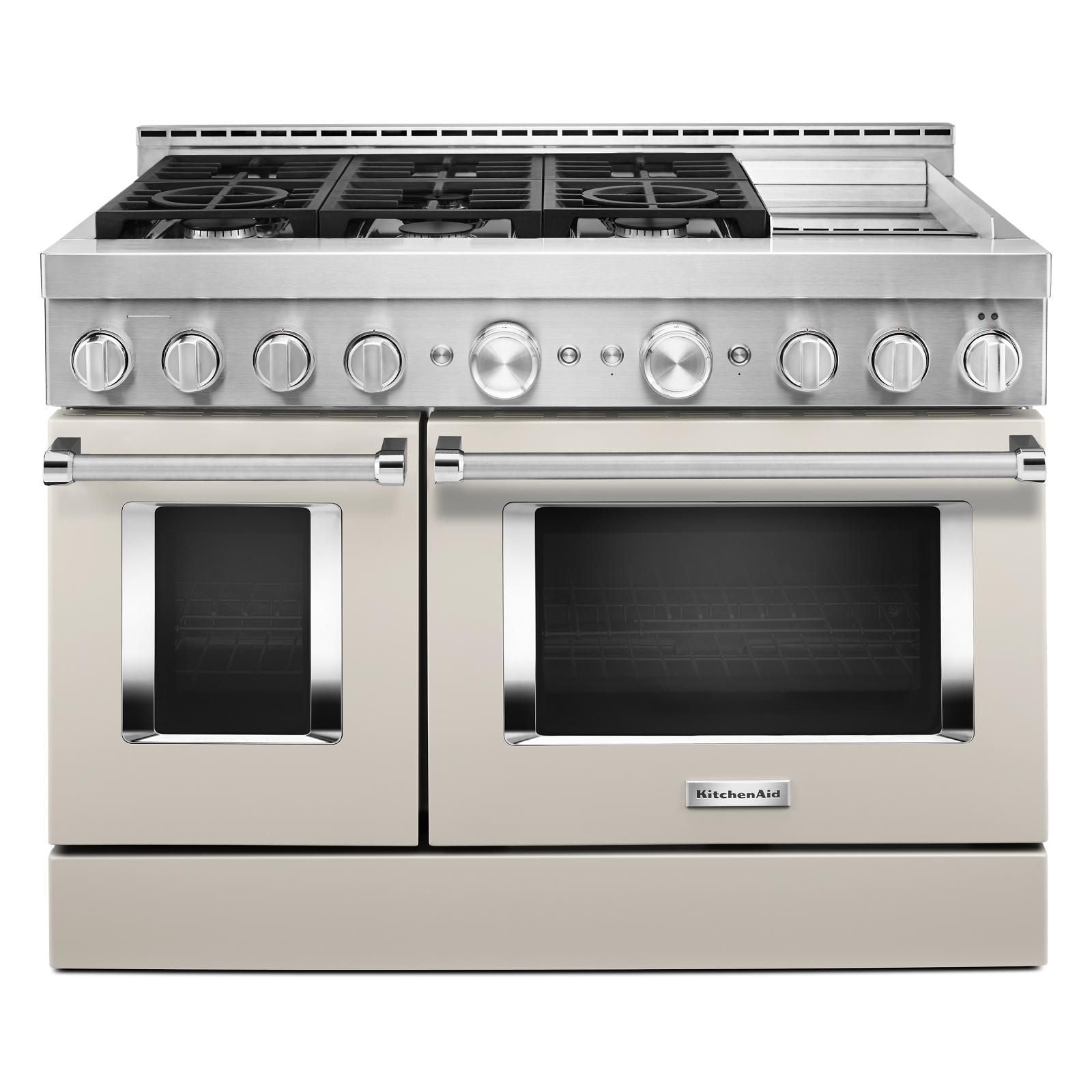 KitchenAid Matte Milkshake Smart Dual Fuel Freestanding Range 6.3