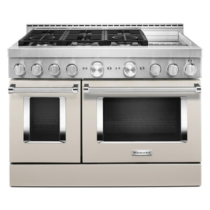 KitchenAid Matte Milkshake Smart Freestanding Gas Range (6.3 Cu. Ft.) - KFGC558JMH