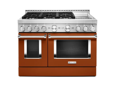 KitchenAid Scorched Orange Smart Freestanding Gas Range (6.3 Cu. Ft.) - KFGC558JSC