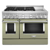 KitchenAid Matte Avocado Smart Freestanding Gas Range (6.3 Cu. Ft.) - KFGC558JAV