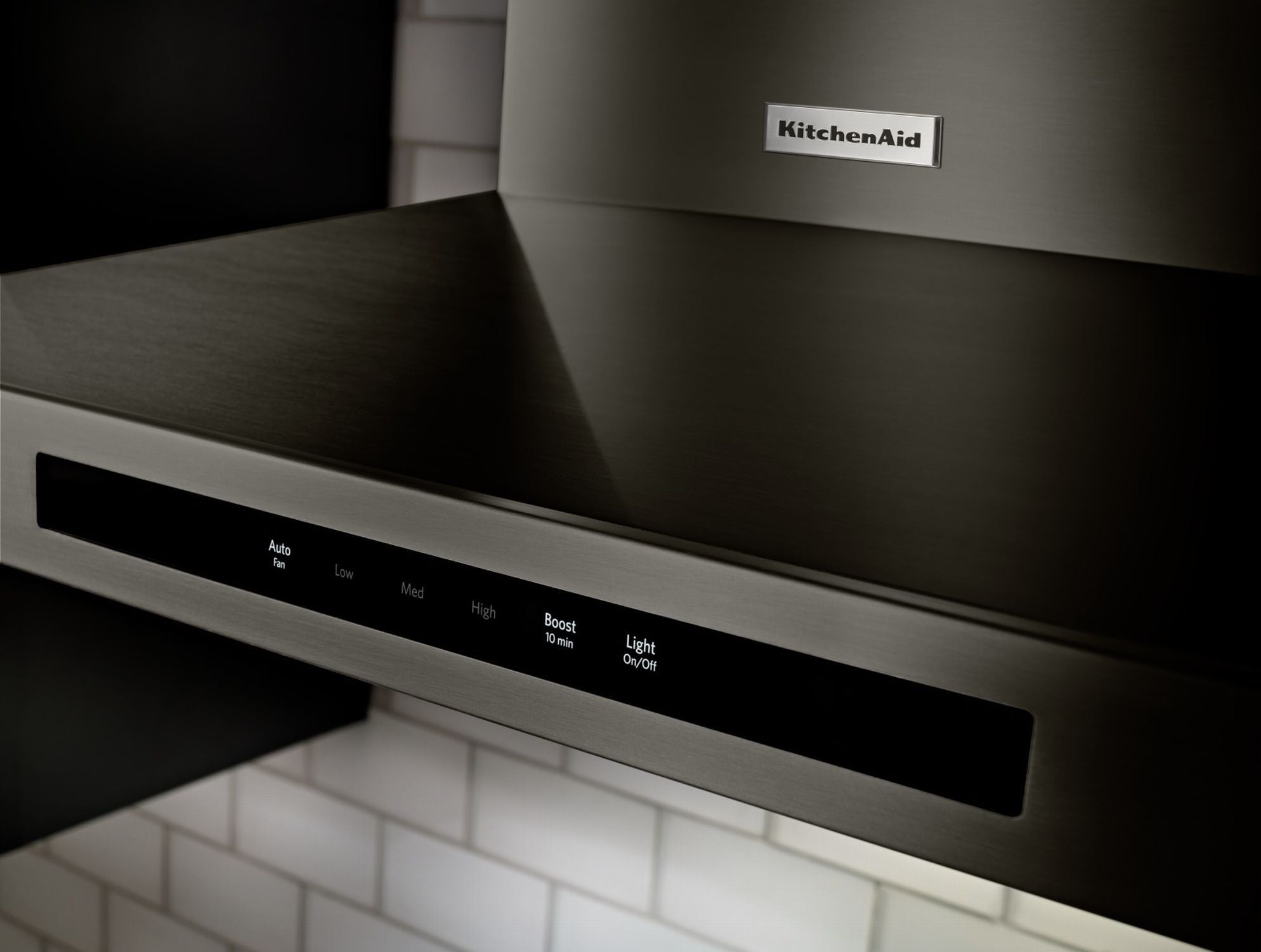 KitchenAid Black Stainless 30" Wall Mount Range Hood (585 CFM) - KVWB600HBS