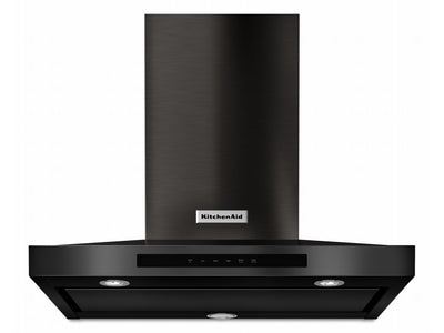 KitchenAid Black Stainless 30" Wall Mount Range Hood (585 CFM) - KVWB600HBS